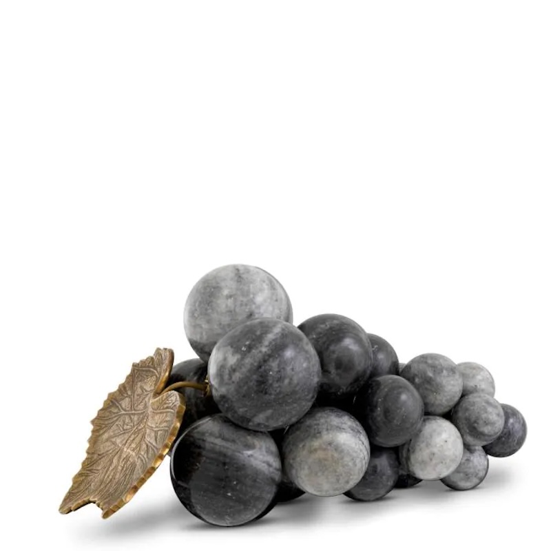 Obiect decorativ Vintage Grapes marmura grey