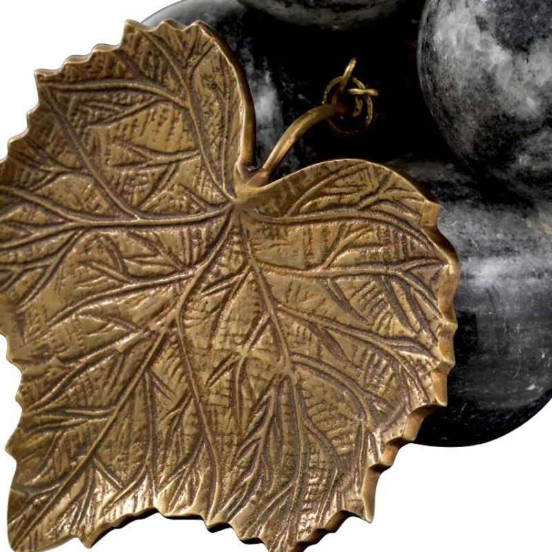 Obiect decorativ Vintage Grapes marmura grey - imagine 4