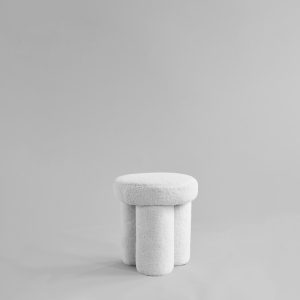 Taburet Big Foot Off White Sheepskin