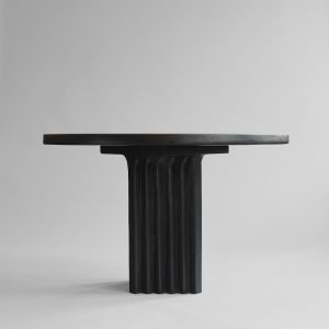 Masa dining rotunda Arc 120 cm Coffee Black Oak