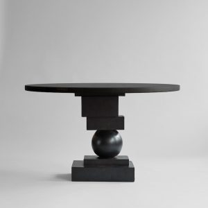 Masa dining rotunda Artist 120 cm Coffee Black Oak