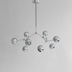 Candelabru Drop Globe Mini Chrome